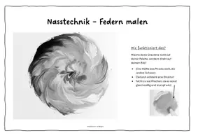 Vorschau - Arbeitsblätter - Kunst Vogelschar - Pinselstrich Helle und dunkle Farben - Seite 2