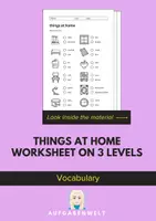 Vorschau - Arbeitsblätter - Things at Home Worksheet on 3 Levels: Vocabulary (English) - Deckblatt