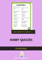 Vorschau - Unterrichtsreihen - Hobby Quizzes (Football, Basketball, Arts and Crafts, Baking): Vocabulary (English) - Deckblatt