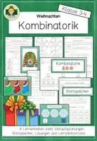 Vorschau - Unterrichtsreihen - Unterrichtsreihe: Kombinatorik (Weihnachten) (Klasse 3-4) - Deckblatt