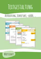 Vorschau - Arbeitsblätter - Textgestaltung Microsoft Word
Merkblätter - Deckblatt