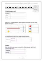 Vorschau - Arbeitsblätter - Tabelle erstellen mit Word
Anleitung und Fachbegriffe - Seite 1