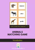Vorschau - Spiele - Animals Matching Game: Vocabulary (English) - Deckblatt