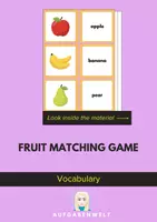 Vorschau - Spiele - Fruit Matching Game: Vocabulary (English) - Deckblatt