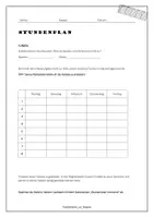 Vorschau - Arbeitsblätter - Tabelle Stundenplan
Word, Übungen - Seite 1