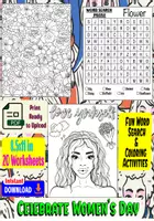 Aperçu - Feuilles d'exercices - Celebrate Women’s Day with Fun Word Search & Coloring Activities - Page de couverture