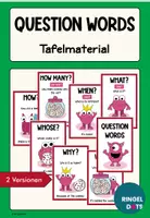 Vorschau - Fördermaterial/Inklusion - Question Words Tafelmaterial Präsentation - Deckblatt