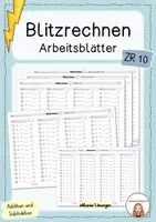 Vorschau - Arbeitsblätter - Materialpaket - Blitzrechnen Arbeitsblätter - Seite 1