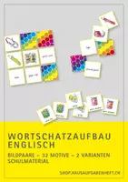 Vorschau - Spiele - Wortschatzaufbau Englisch – school supplies – Bildpaare - Deckblatt