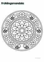 Vorschau - Mal- und Bastelvorlagen - Ausmalbilder | Fensterbilder - Mandalas im Frühling (Klasse 2-4) - Seite 3