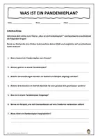 Vorschau - Unterrichtsreihen - Was ist ein Pandemieplan? - Homeschooling - Deckblatt