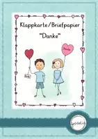 Vorschau - Mal- und Bastelvorlagen - Klappkarte Briepapier Danke - Deckblatt