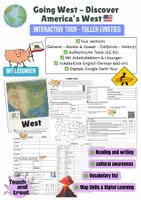 Vorschau - Arbeitsblätter - Going West - Discover America’s West 🇺🇸 Interactive Tour Klasse 8 - Deckblatt