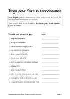 Vorschau - Arbeitsblätter - Bingo pour faire la connaissance (Französisch) - Seite 1