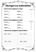 Vorschau - Arbeitsblätter - Subtraktion im ZR 100- zweifach differenziert - Seite 2