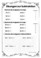 Vorschau - Arbeitsblätter - Subtraktion im ZR 100- zweifach differenziert - Seite 3