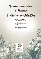 Vorschau - Arbeitsblätter - Frühlingsfarben- das Adjektivtraining - Deckblatt