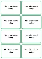 Vorschau - Aufgabenkarten - Sprechkarten zu la famille + Possesivbegleiter + Hobbies - Seite 1