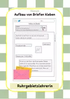 Vorschau - Arbeitsblätter - Aufbau Kleben Briefe Arbeitsblatt - Deckblatt