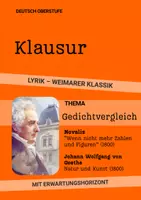 Vorschau - Arbeitsblätter - Novalis & Goethe – Gedichtvergleich Romantik vs. Klassik | Klausur + EWH - Lyrik um 1800 - Deckblatt