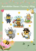 Vorschau - Mal- und Bastelvorlagen - Fasching | Alltag | Ausmalbilder Biene | Bienenklasse - Deckblatt
