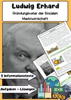 Vorschau - Arbeitsblätter - Ludwig Erhard & Soziale Marktwirtschaft Unterrichtsmaterial - Deckblatt