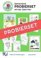 Vorschau - Arbeitsblätter - Kostenloses Zahlenland Probierset (mit der Zahl Vier) - Deckblatt