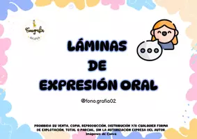 Vista previa - Tarjetas / Manipulativos - Láminas de expresión oral - página 1