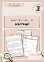 Vorschau - Arbeitsblätter - Die Reportage – Textsortenmerkmale verstehen und sichern | Arbeitsblatt mit Musterlösung | ab Klasse 8 - Deckblatt