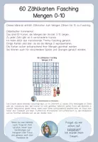 Vorschau - Fördermaterial/Inklusion - 60 Zählkarten Fasching Karneval - Seite 1