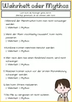 Vorschau - Arbeitsblätter - Wahrheit oder Mythos Sexualität &Verhütung - Deckblatt