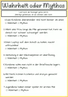 Vorschau - Arbeitsblätter - Wahrheit oder Mythos Sexualität &Verhütung - Seite 1