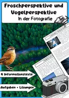 Vorschau - Arbeitsblätter - Froschperspektive & Vogelperspektive Fotografie - Deckblatt