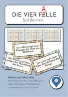 Vorschau - Aufgabenkarten - Satzglieder bestimmen – Die vier Fälle mit Quatschsätzen - Deckblatt