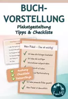 Vorschau - Poster - Buchvorstellung Grundschule – Plakatgestaltung mit Checkliste & Hilfekarten (3./4. Klasse) - Deckblatt