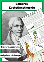 Vorschau - Arbeitsblätter - Lamarck Evolutionstheorie: Biologie, Anpassung & Vererbung - Deckblatt