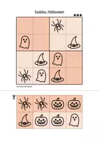 Vorschau - Arbeitsblätter - Sudoku 4x4: Halloween (Rätsel für Vorschule & Anfangsunterricht) - Seite 3