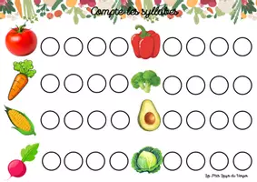 Aperçu - Feuilles d'exercices - Compte les syllabes en frappant dans tes mains - Page 1