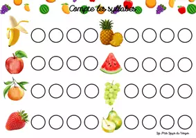 Aperçu - Feuilles d'exercices - Compte les syllabes en frappant dans tes mains - Page 2