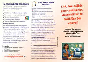 Aperçu - Fiches - dépliant IA un allié pour l'enseignement - Page de couverture
