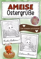 Vorschau - Mal- und Bastelvorlagen - Ameisenklasse Ostergrüße zum Ausmalen - Deckblatt