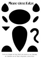 Vorschau - Mal- und Bastelvorlagen - Meine süsse Katze - Bastel-/Kopiervorlage - Seite 1
