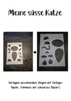 Vorschau - Mal- und Bastelvorlagen - Meine süsse Katze - Bastel-/Kopiervorlage - Seite 2