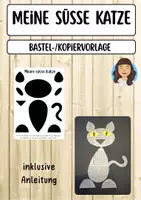 Vorschau - Mal- und Bastelvorlagen - Meine süsse Katze - Bastel-/Kopiervorlage - Deckblatt