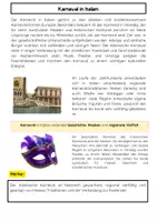 Vorschau - Arbeitsblätter - Karneval in Italien: Masken, Tradition & Geschichte - Seite 1