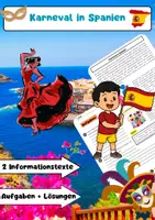 Vorschau - Arbeitsblätter - Karneval in Spanien: Tradition, Satire & Kultur - Deckblatt