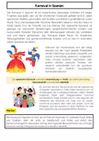 Vorschau - Arbeitsblätter - Karneval in Spanien: Tradition, Satire & Kultur - Seite 1