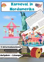 Vorschau - Arbeitsblätter - Karneval in Nordamerika - Deckblatt