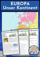 Vorschau - Arbeitsblätter - Europa - unser Kontinent - Deckblatt