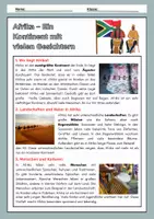 Vorschau - Arbeitsblätter - Afrika - Ein Kontinent mit vielen Gesichtern - Seite 1